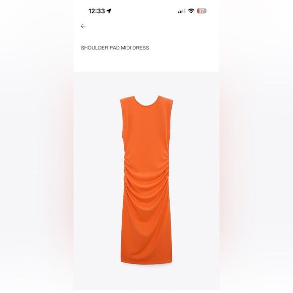 Elegant Orange shoulder padDress